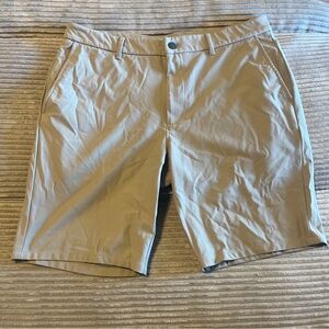 Johnnie-O Prep-Formance Shorts Mens 34 Dark Tan Stretch Golf Casual